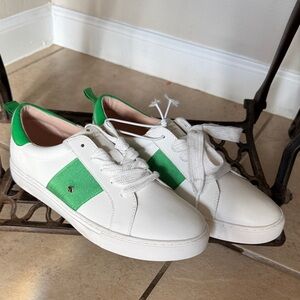 Kate Spade New York Adorn White and Green Sneakers New Size 10B